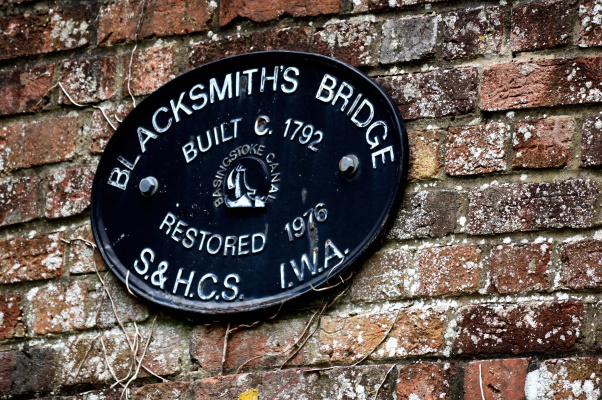 Plaque on Blacksmith's bridge.
